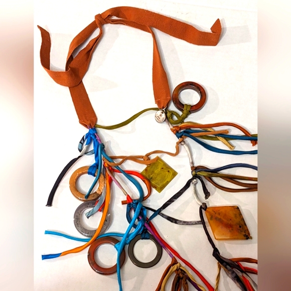 Silvia Tcherassi Rare Gemstone Couture Artisan Modern Art Necklace Avant Garde - Picture 8 of 16